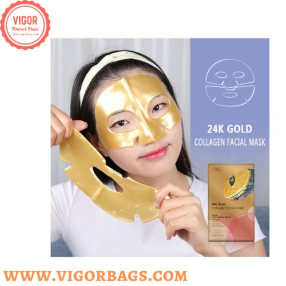 Gold 24k collagen neck mask & Hydra Face lift Gold Aloe Extract Collagen Facial - Picture 4 of 9
